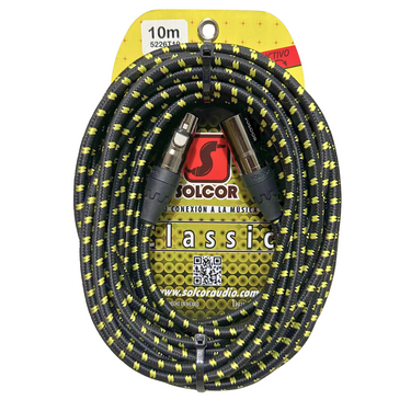 Cable Clasica 5226t10 Para Microfono Canon A Canon Tejido 10 Metros
